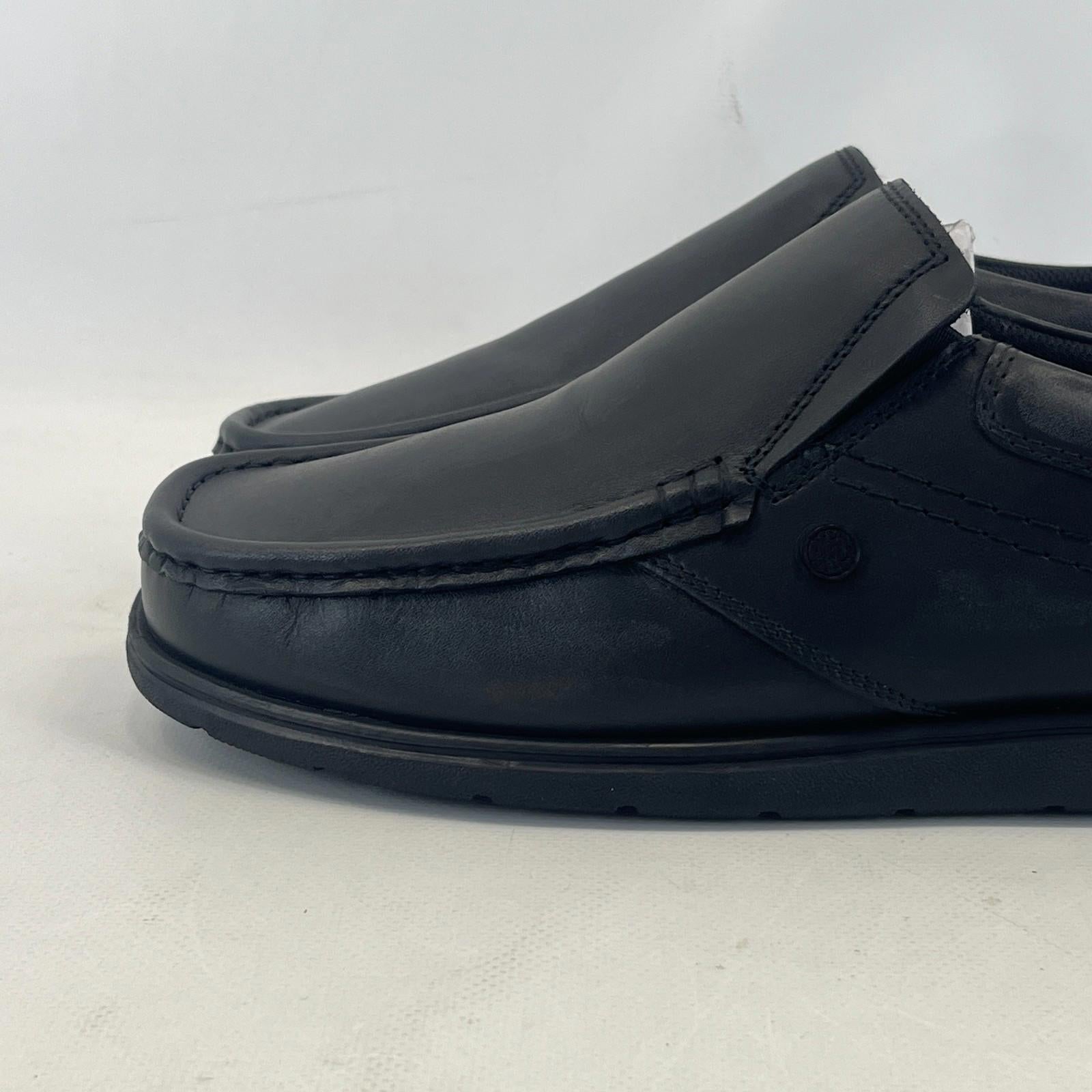Pretty Green Waltham Slip On Shoes Moccasin Loafers Men's Black Leather size 7