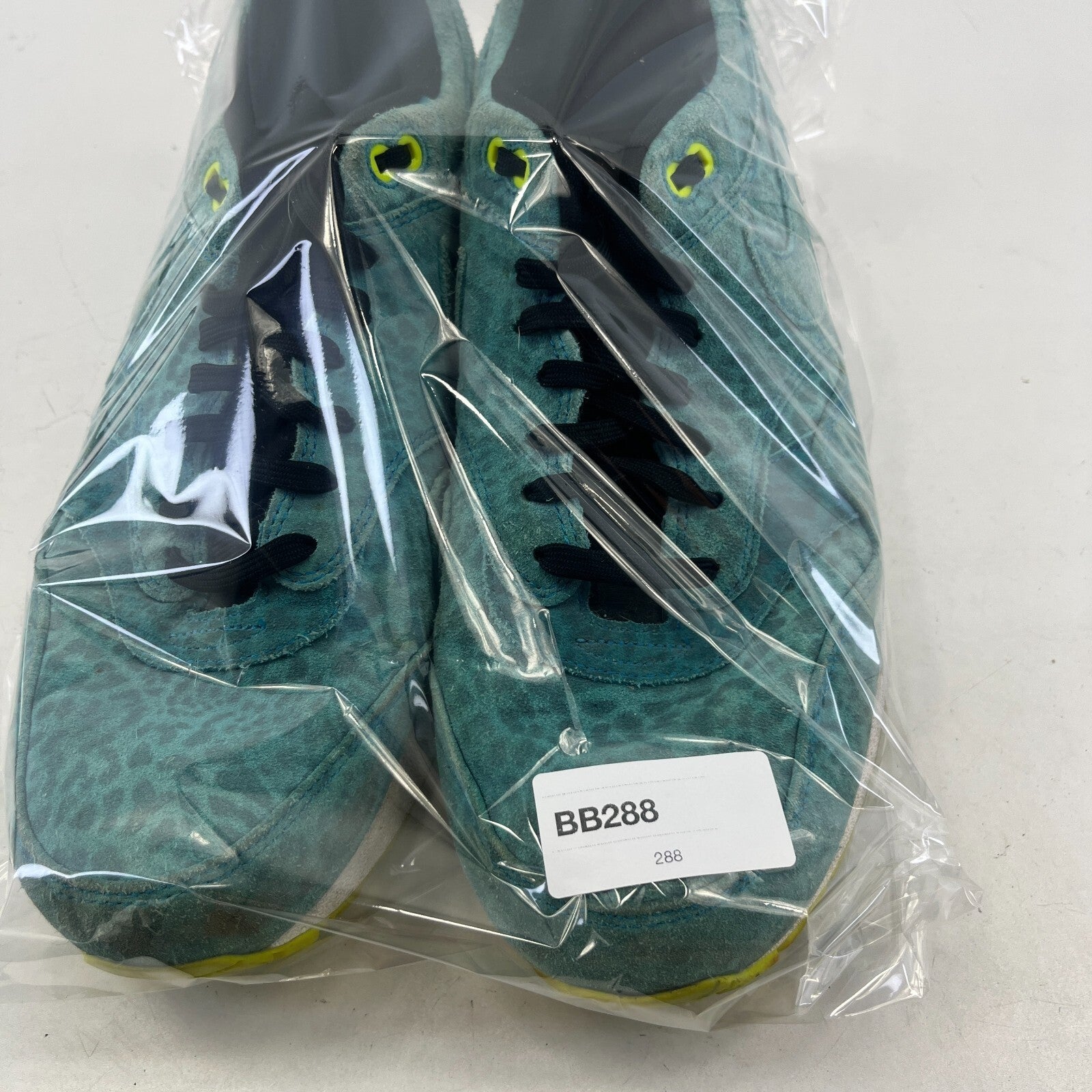 Nike Air Max 1 Blue Leopard Print Aquamarine Suede size UK 11 - EU 46