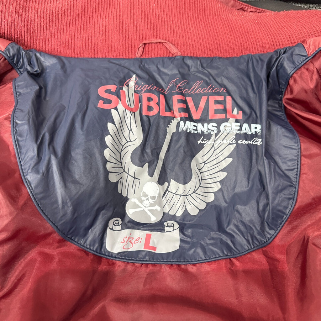 Sublevel Original Collection Men's Gear Chunky Puffer Jacket Terracotta Red L