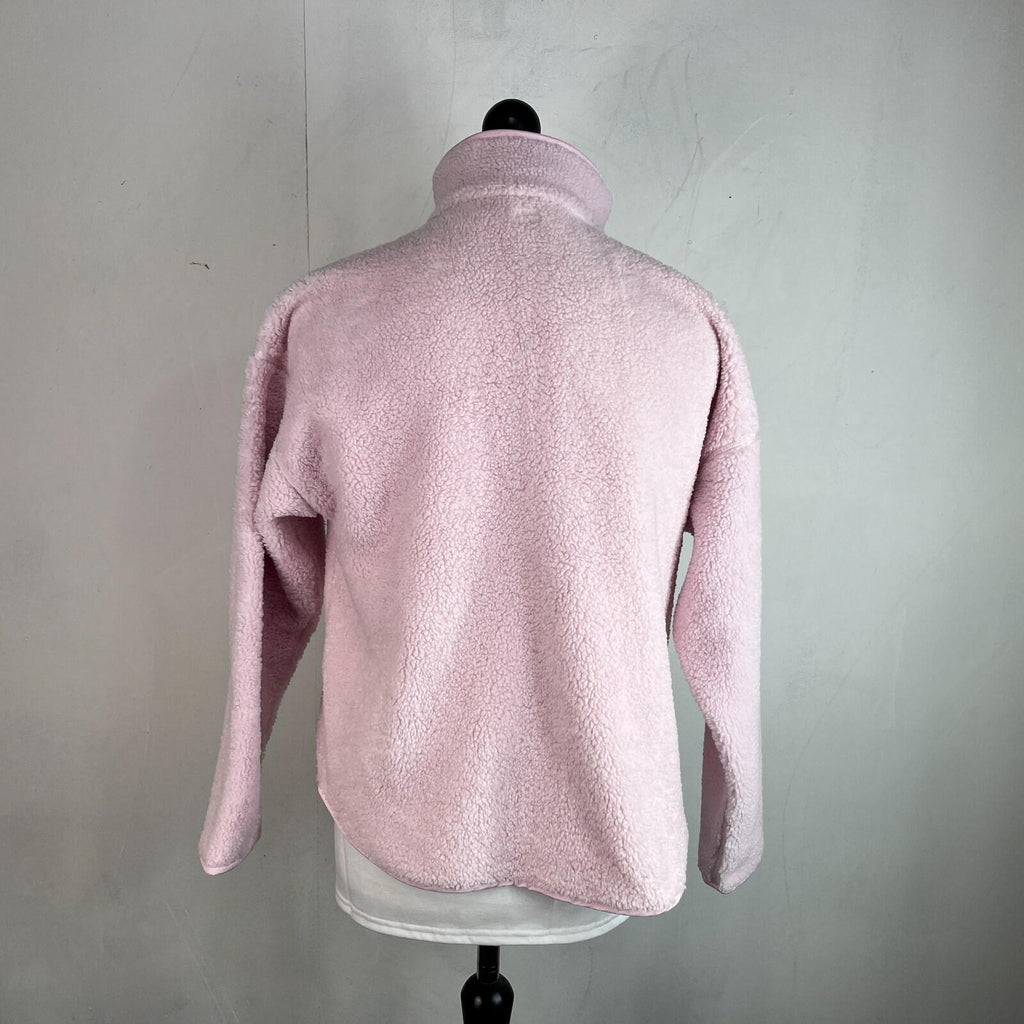 Sweaty Betty Plush Frost Pink Heavy Fleece Long Sleeve Half Zip Size M/12