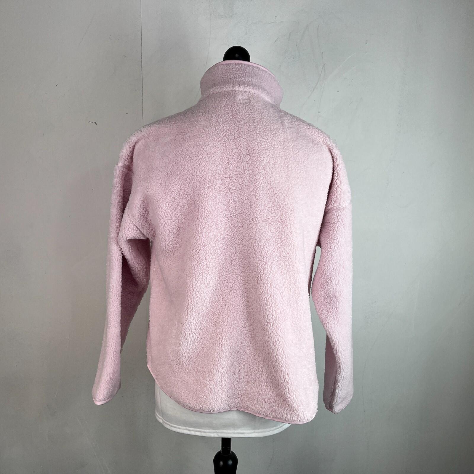 Sweaty Betty Plush Frost Pink Heavy Fleece Long Sleeve Half Zip Size M/12