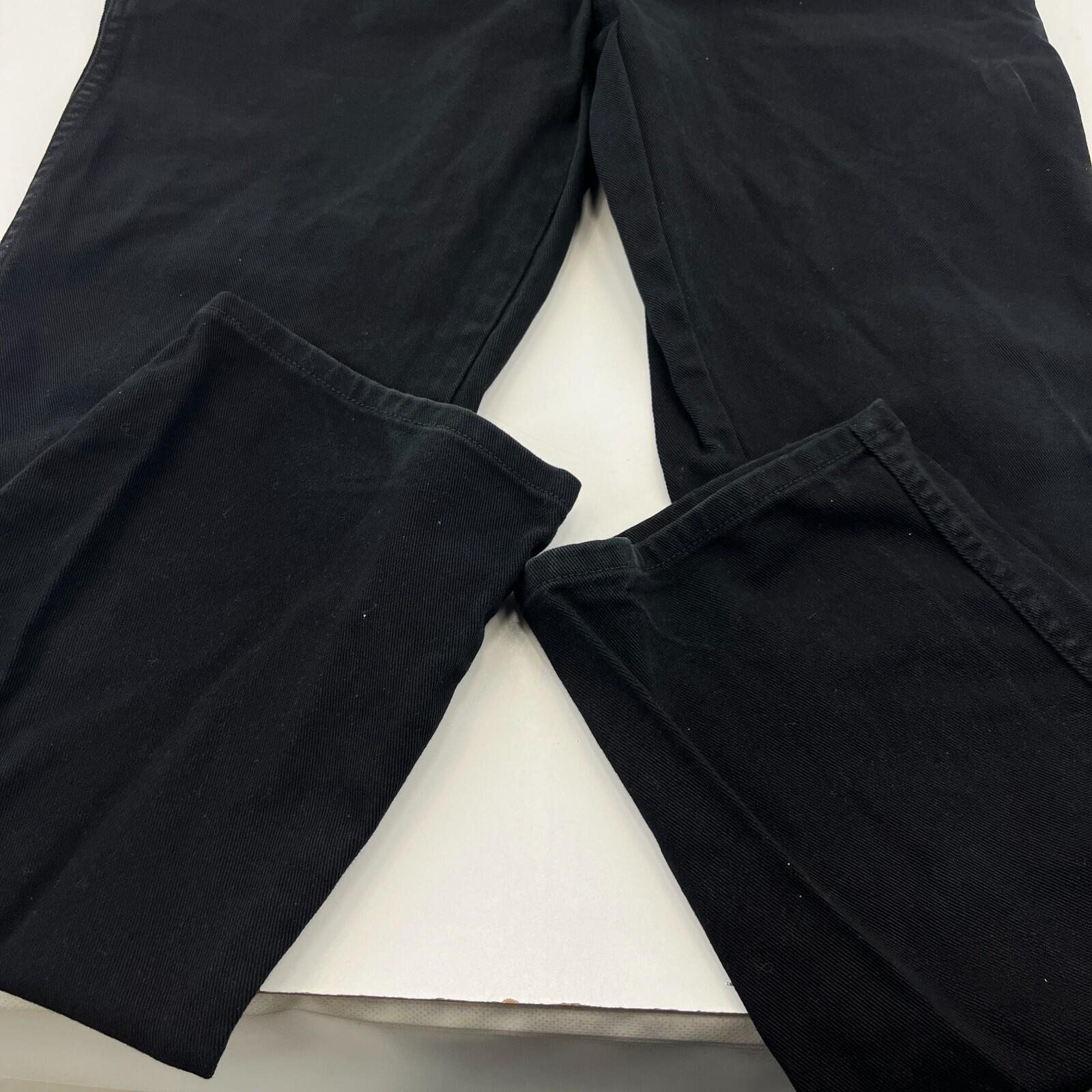 Wrangler Texas Straight Leg Jeans in Black 100% Cotton Waist 38" Leg 34" W38 L34