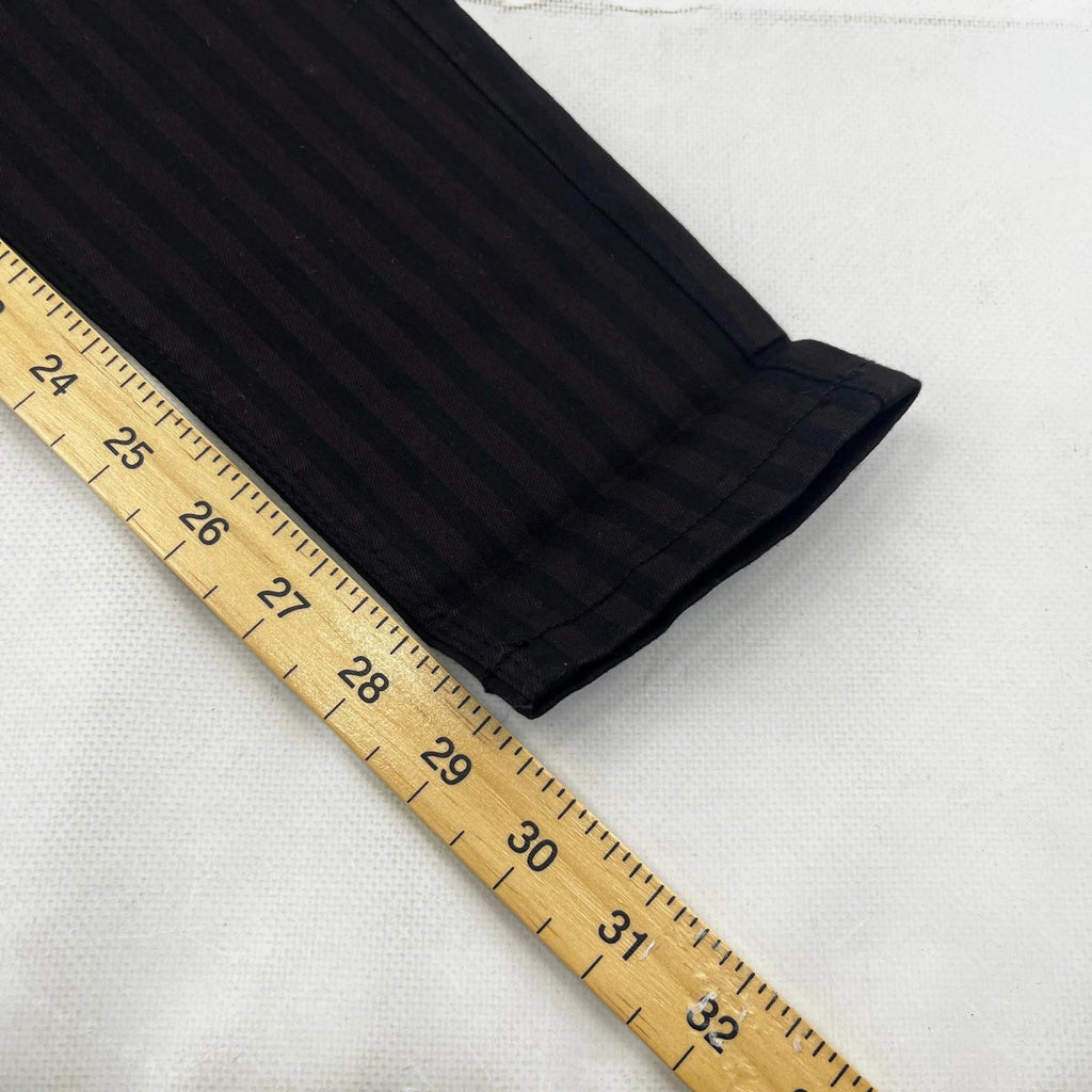 Clockhouse Womens Black/Purple Striped Jeans Cotton Blend Skinny size 38R NWOT
