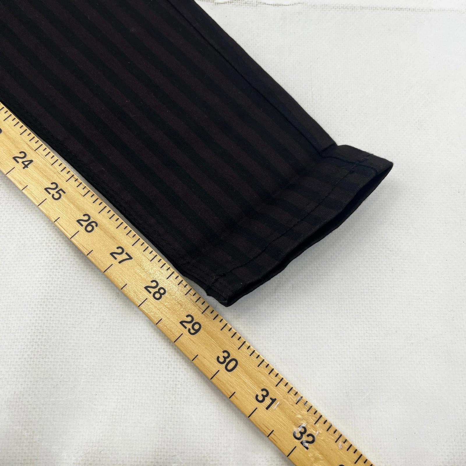 Clockhouse Womens Black/Purple Striped Jeans Cotton Blend Skinny size 38R NWOT