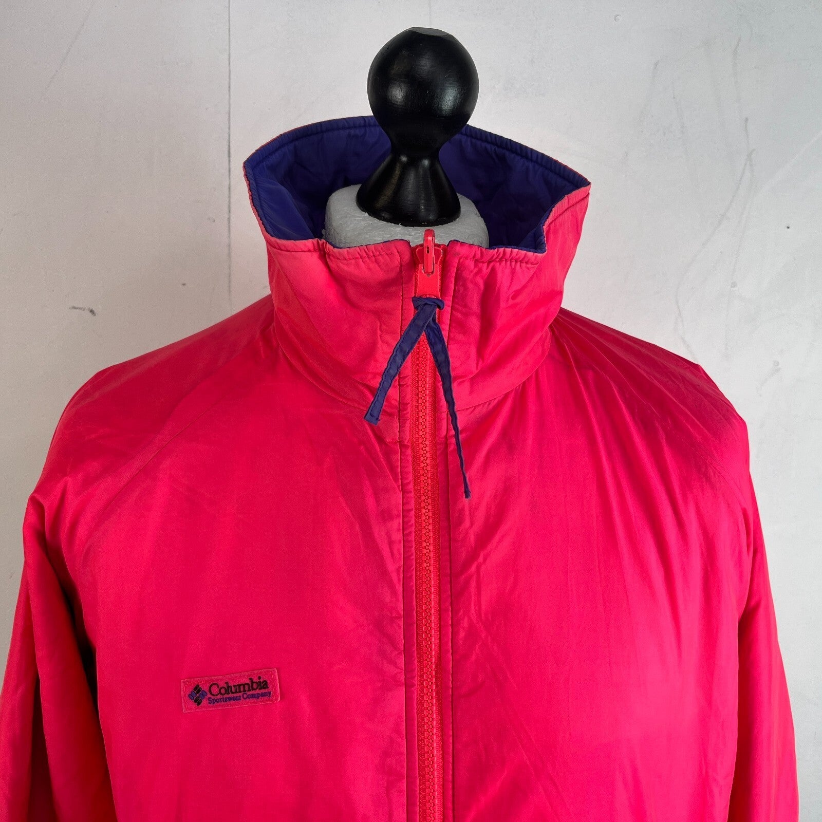Vintage 1991 Columbia Reversible Ski/Snowboard Bomber Jacket Pink/Purple size L