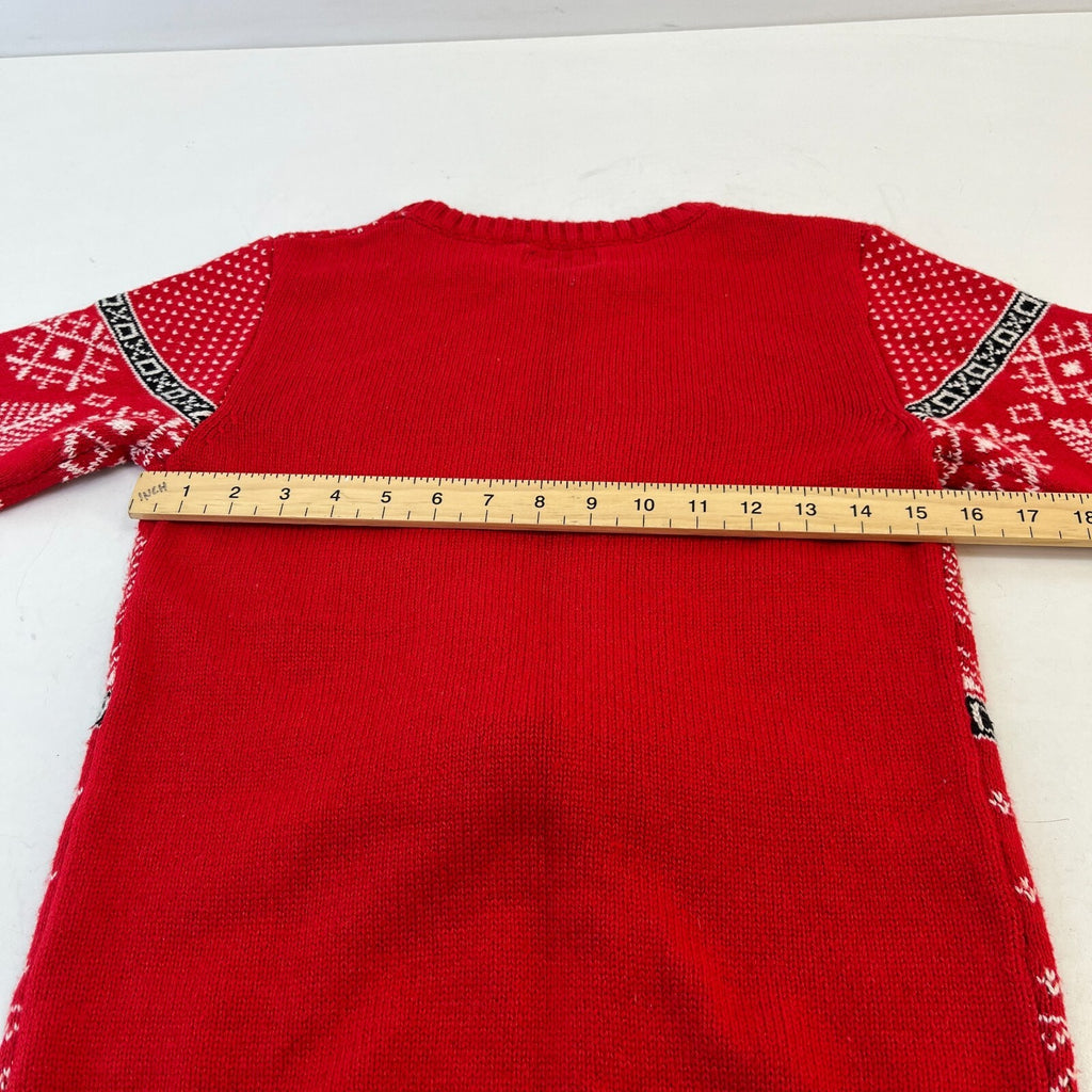 Next Kids Rudolph Christmas Fair Isle Knit Jumper Red Kids size 10 years