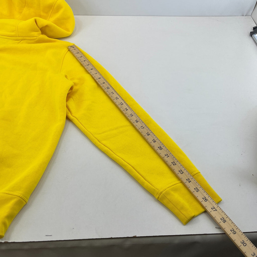 Tommy Hilfiger Mens Bright Yellow Embroidered Hoodie Sweater size XL Cotton
