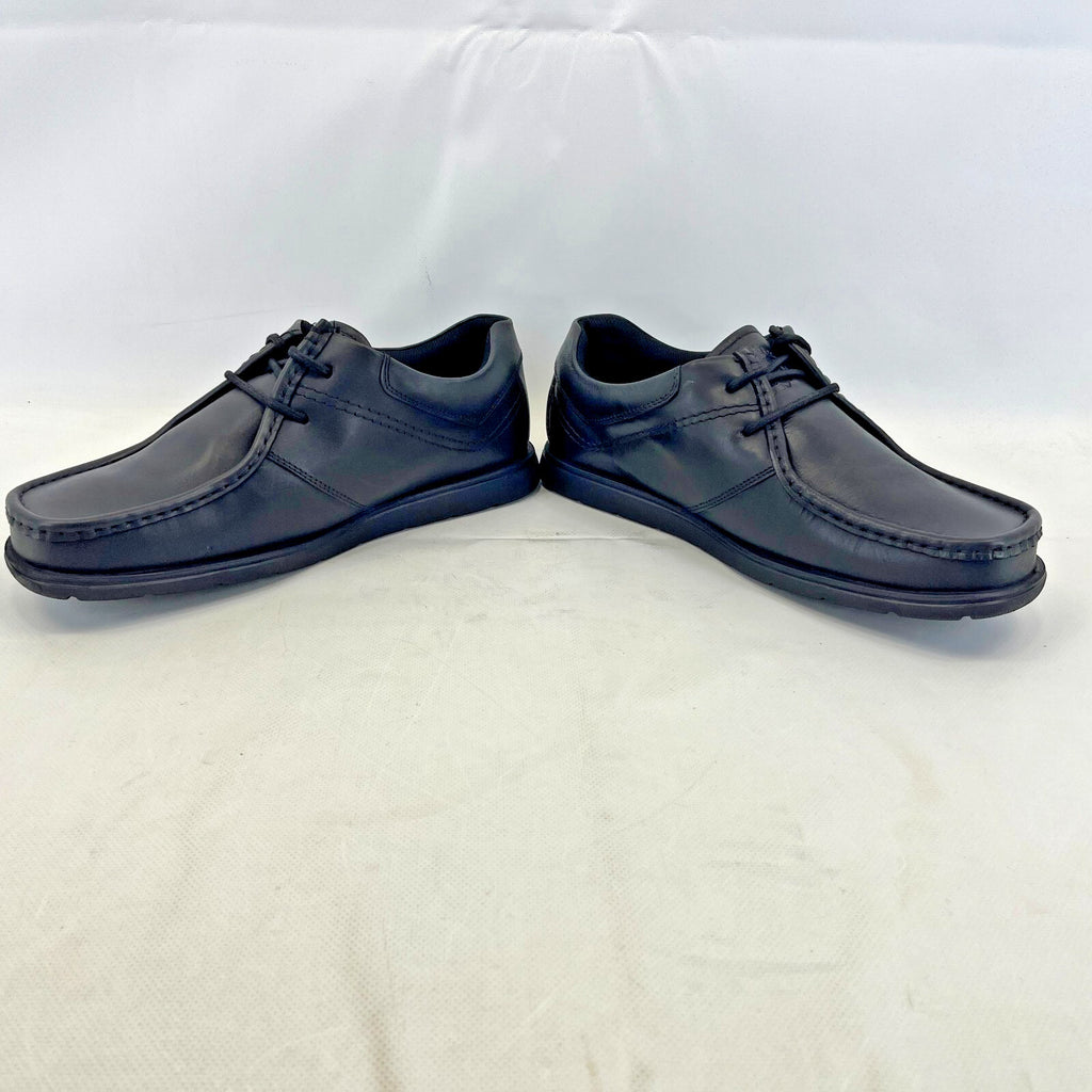 Pretty Green Waltham Lace Up Shoes Moccasin Loafers Mens Black Leather size 11.5