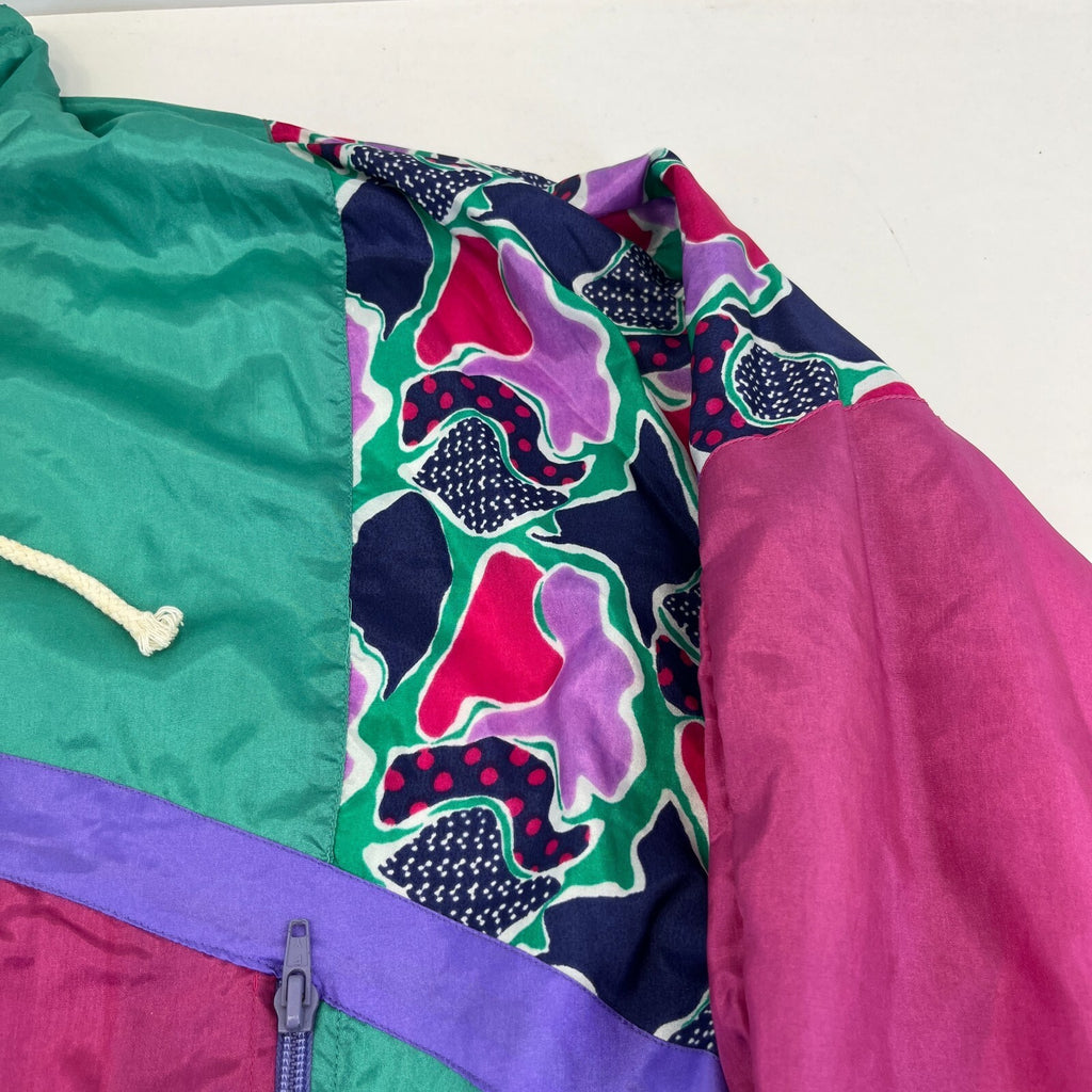 Vintage 80s Shell Suit Top Jacket Mens XL Windbreaker Rave Festival