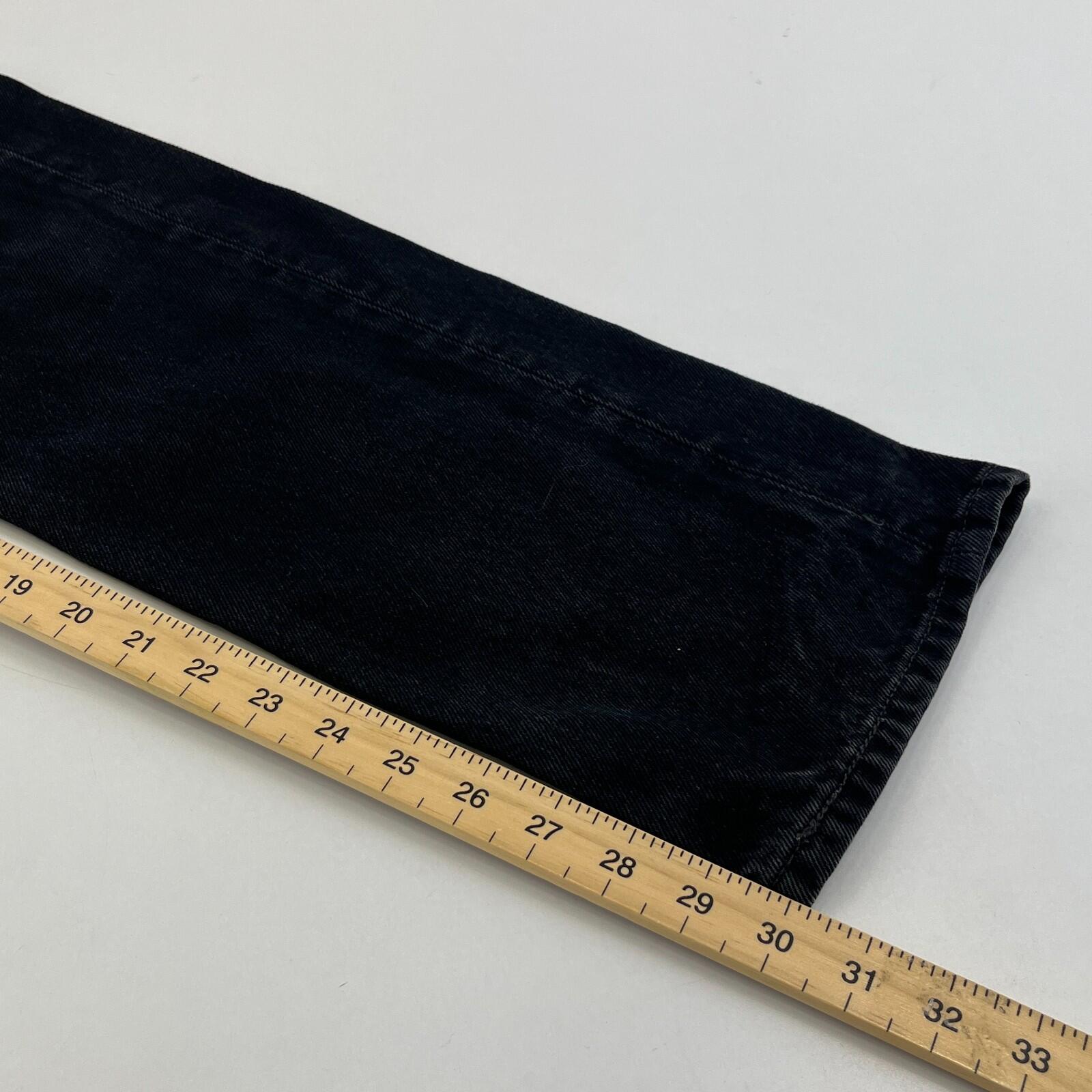 Women's Levi's 505 Regular Fit Jeans W29" L30" Black Denim Straight Leg
