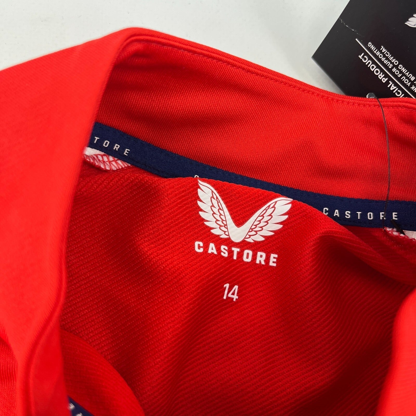 Rangers Castore Match Day Quarter Zip Top Women's size 14 Red - New with Tags