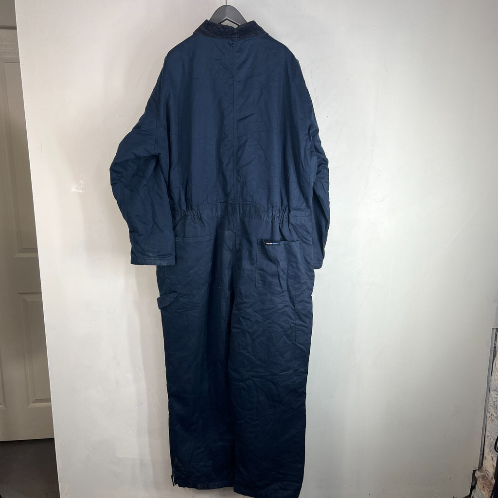 Vtg Walls Blizzard Pruf Heavy Duty Overalls Quilted Insulated in Blue 2XL Reg