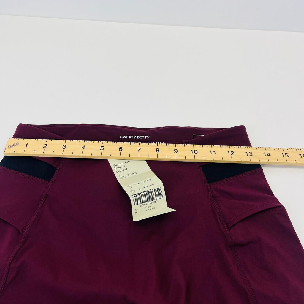 Sweaty Betty Ultimate Run Full Length Leggings in Garnet Red size Medium - New