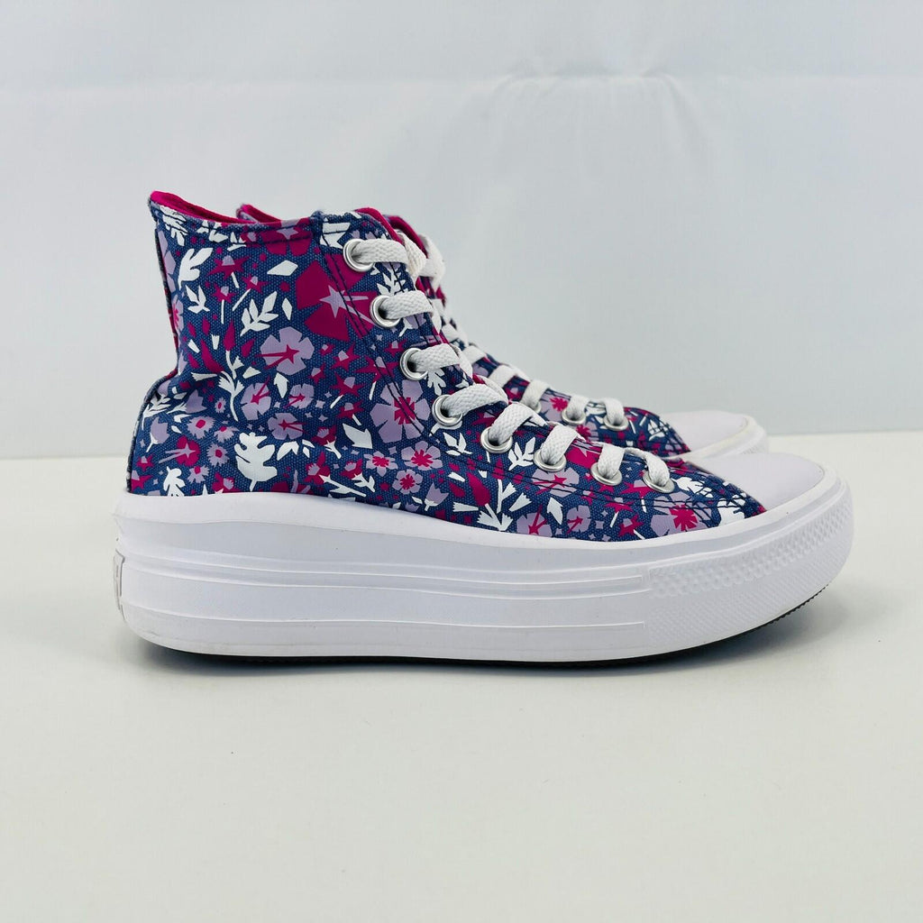 Converse All Star Chuck Taylor Hi-Top Purple Floral Womens Trainers UK size 5.5