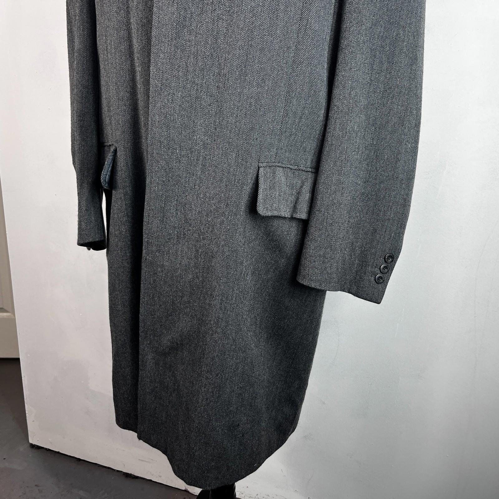 Van Gils Wool Overcoat in Grey Men's EU size 50 Vintage Casual Outdoor