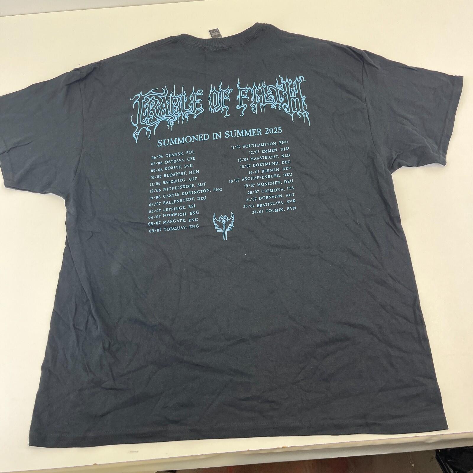 Cradle of Filth Summoned in Summer 2025 Tour T Shirt size XL - NWOT