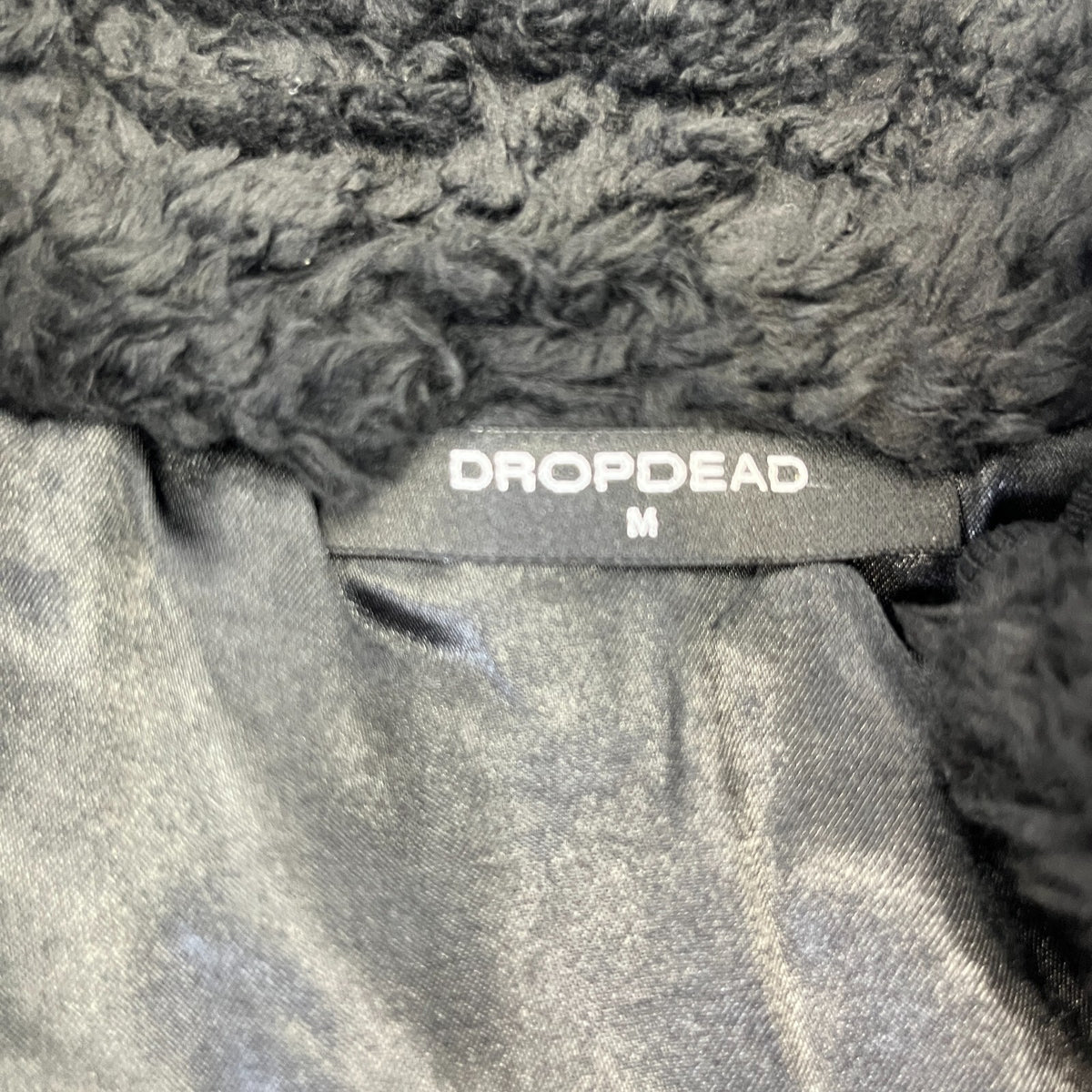 Drop Dead Black Fleece Jacket size Medium - New Without Tags