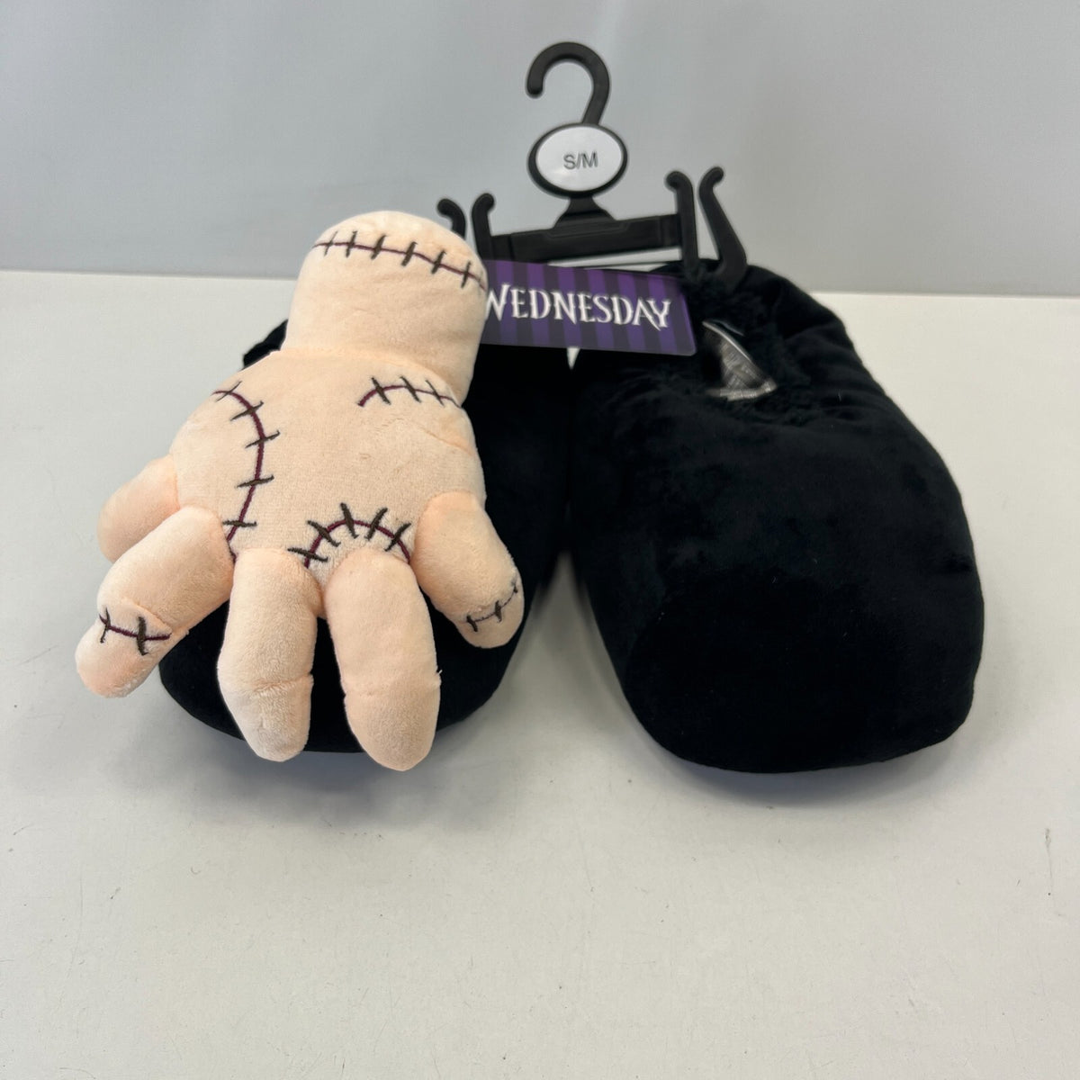Wednesday Thing Black Goth Slippers Novelty Black Shoes size S/M