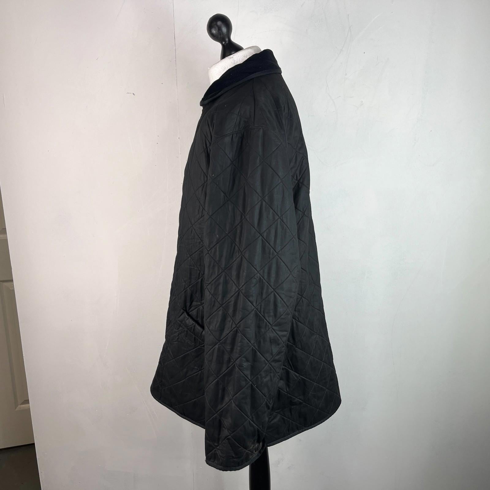 Barbour Duracotton Polarfleece Quilted Jacket in Black size XL
