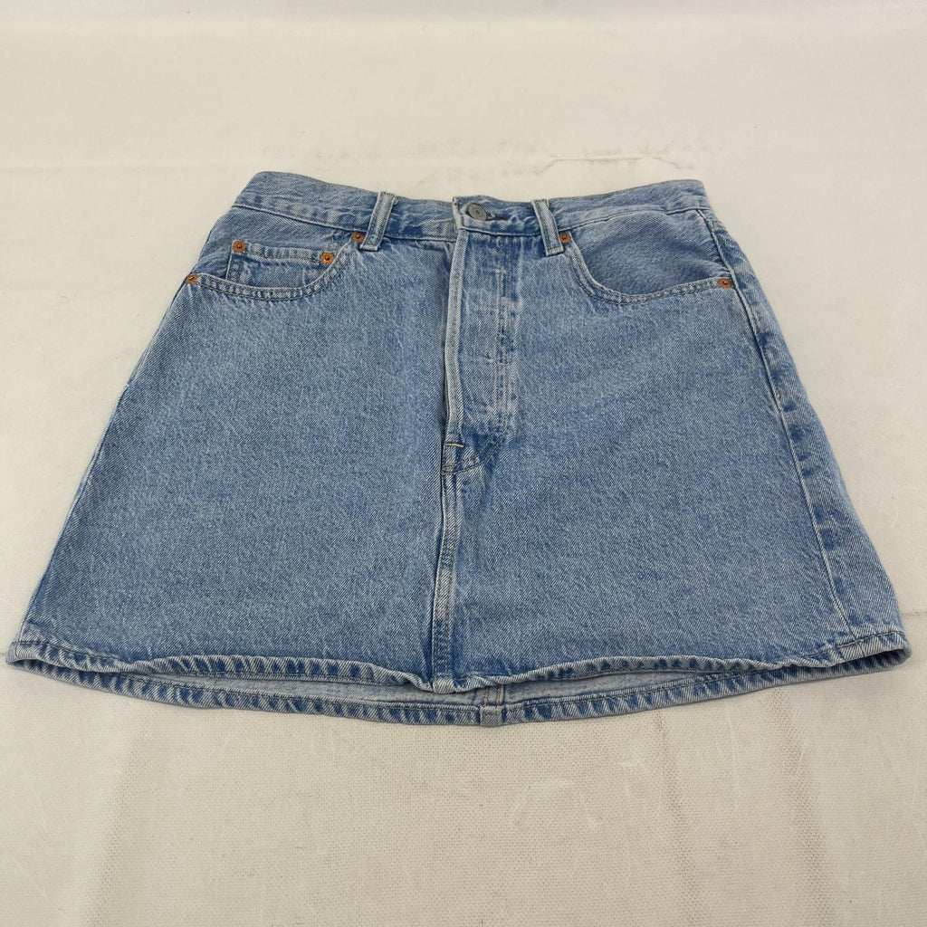 Levi's Ribcage Skirt Premium Big E Mid Blue - W29" Length 15"