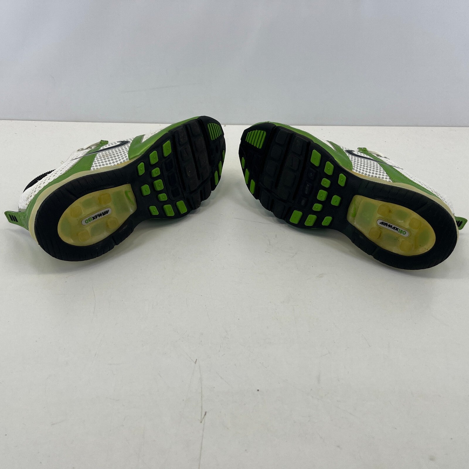 Nike Air Max 180 Trainers Metallic Green & White UK size 5 Running Sneakers