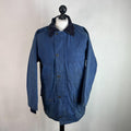 Portman Wax Jacket in Blue  Corduroy Collar size Small