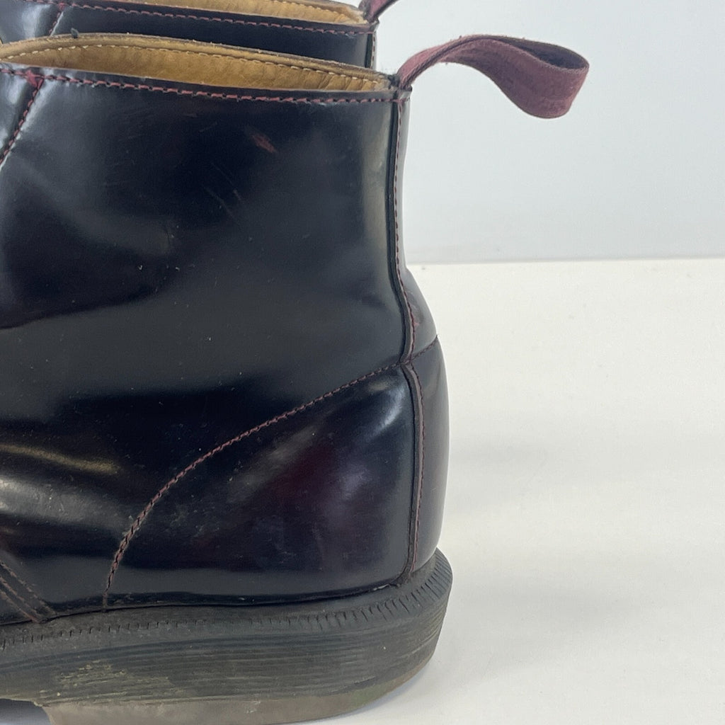 Dr Martens Emmeline Ankle Boots Cherry Red Oxblood Leather Lace Up UK size 7