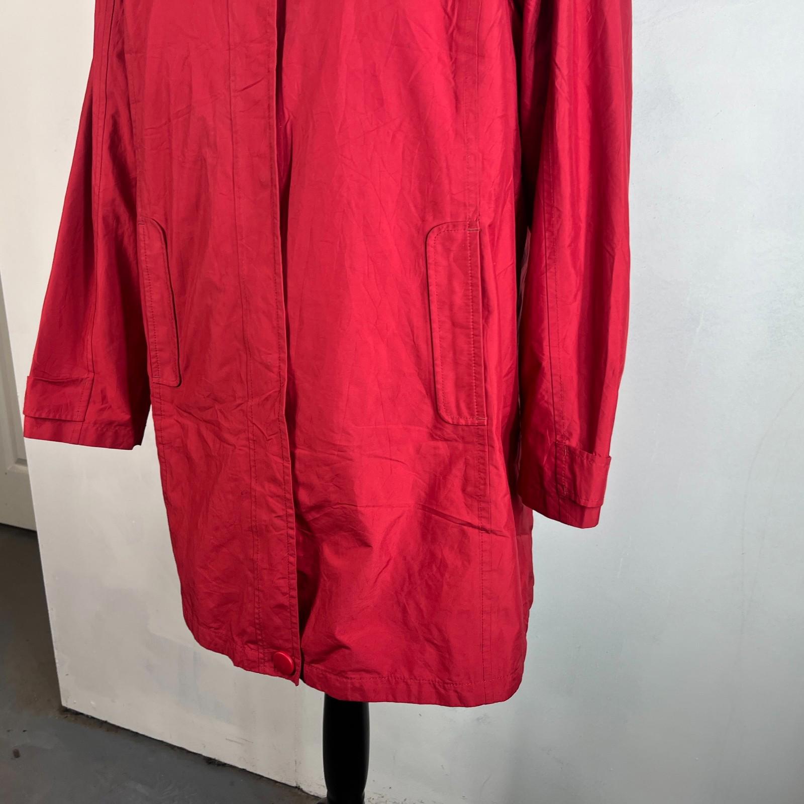 LL Bean Women's Waterproof Parka Vintage Field Country Coat in Red size XL