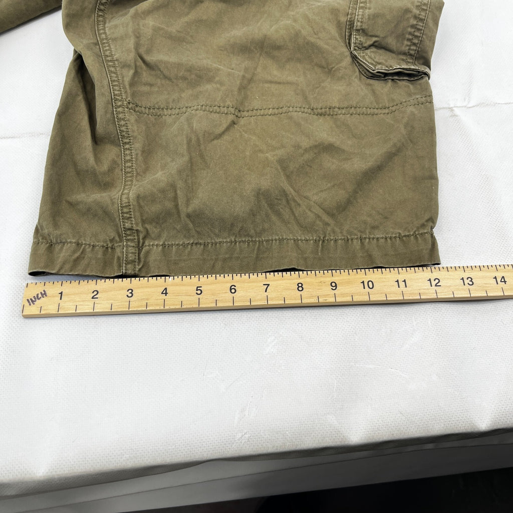 Joe Browns Mens Shorts Waist 46" Khaki Green Cargo Utility Pockets Military Style