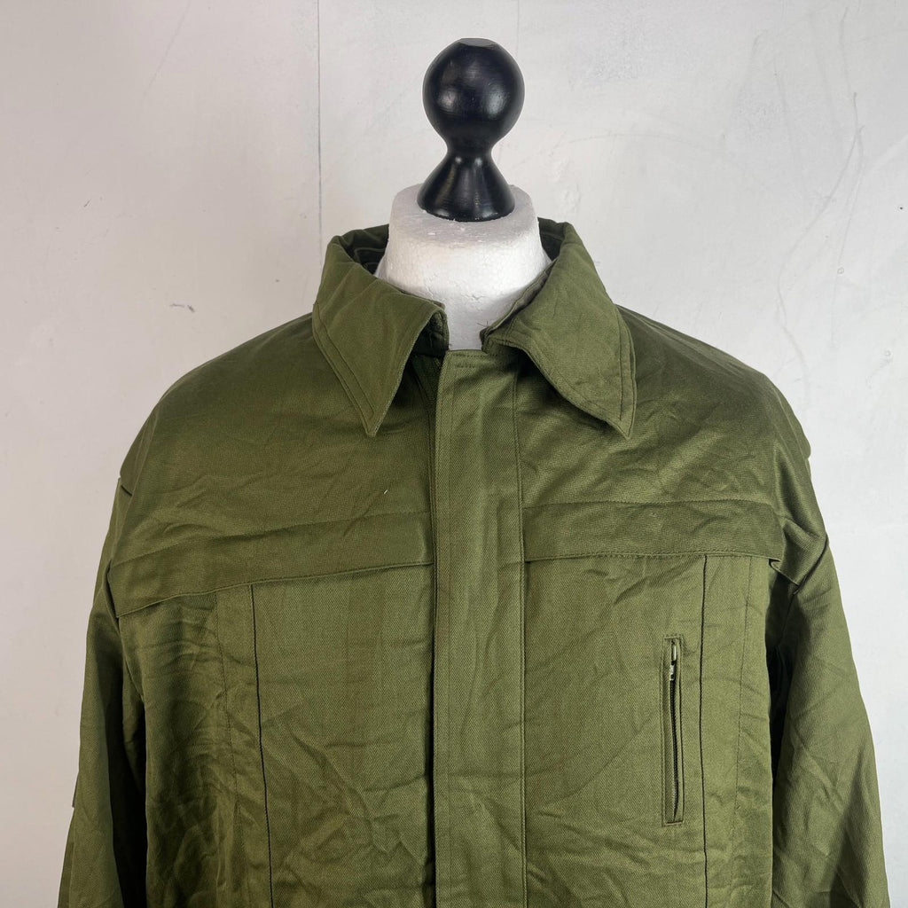 Vtg Norskin 80's German Polizei Denim Work Jacket Chore Coat OG Green Size EU 56