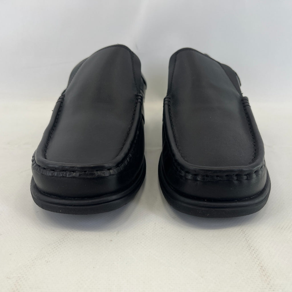 Pretty Green Waltham Slip On Shoes Moccasin Loafers Men's Black Leather size 9.5