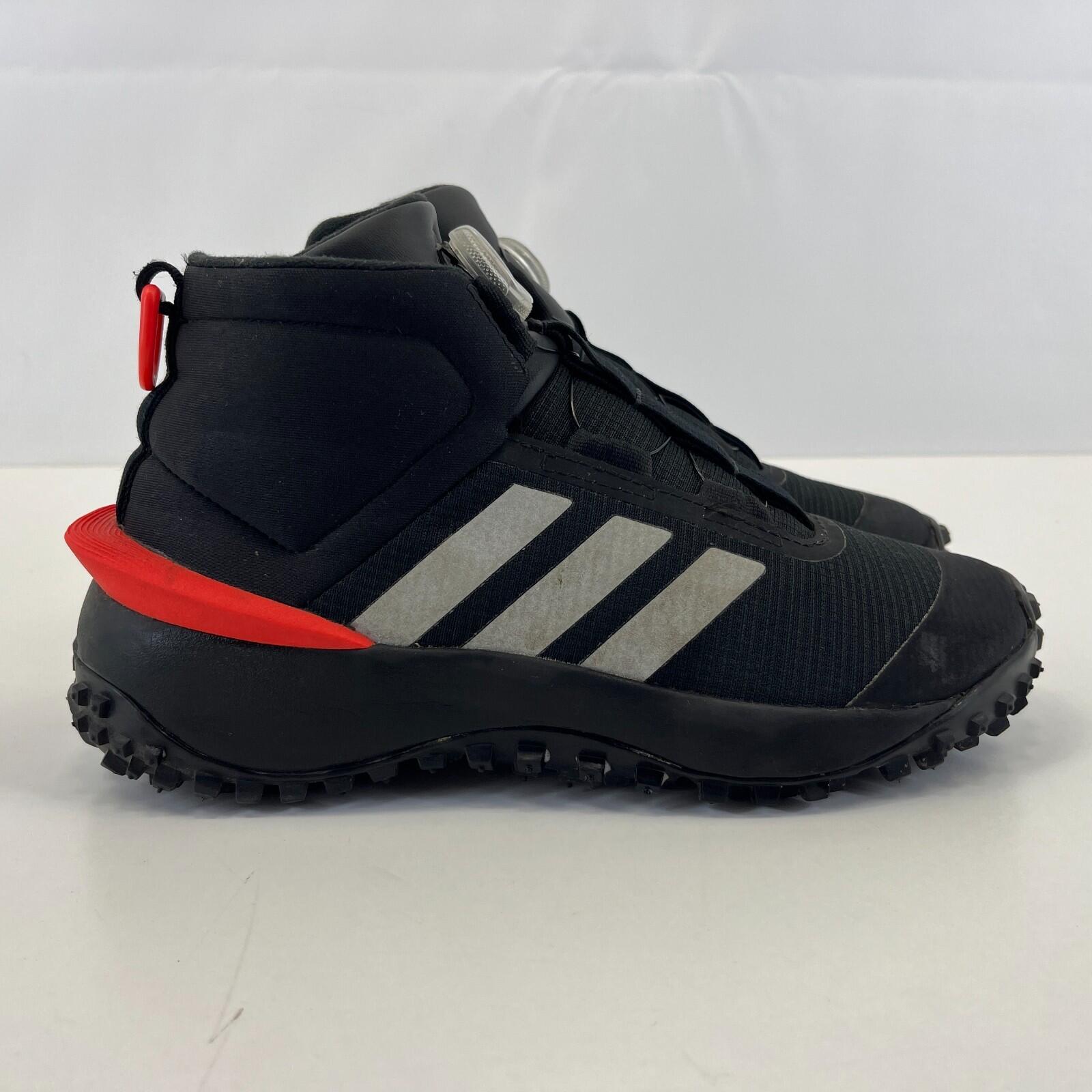 Adidas Fortatrail BOA High Top Trainers in Black & Red UK size 5 / EU 38