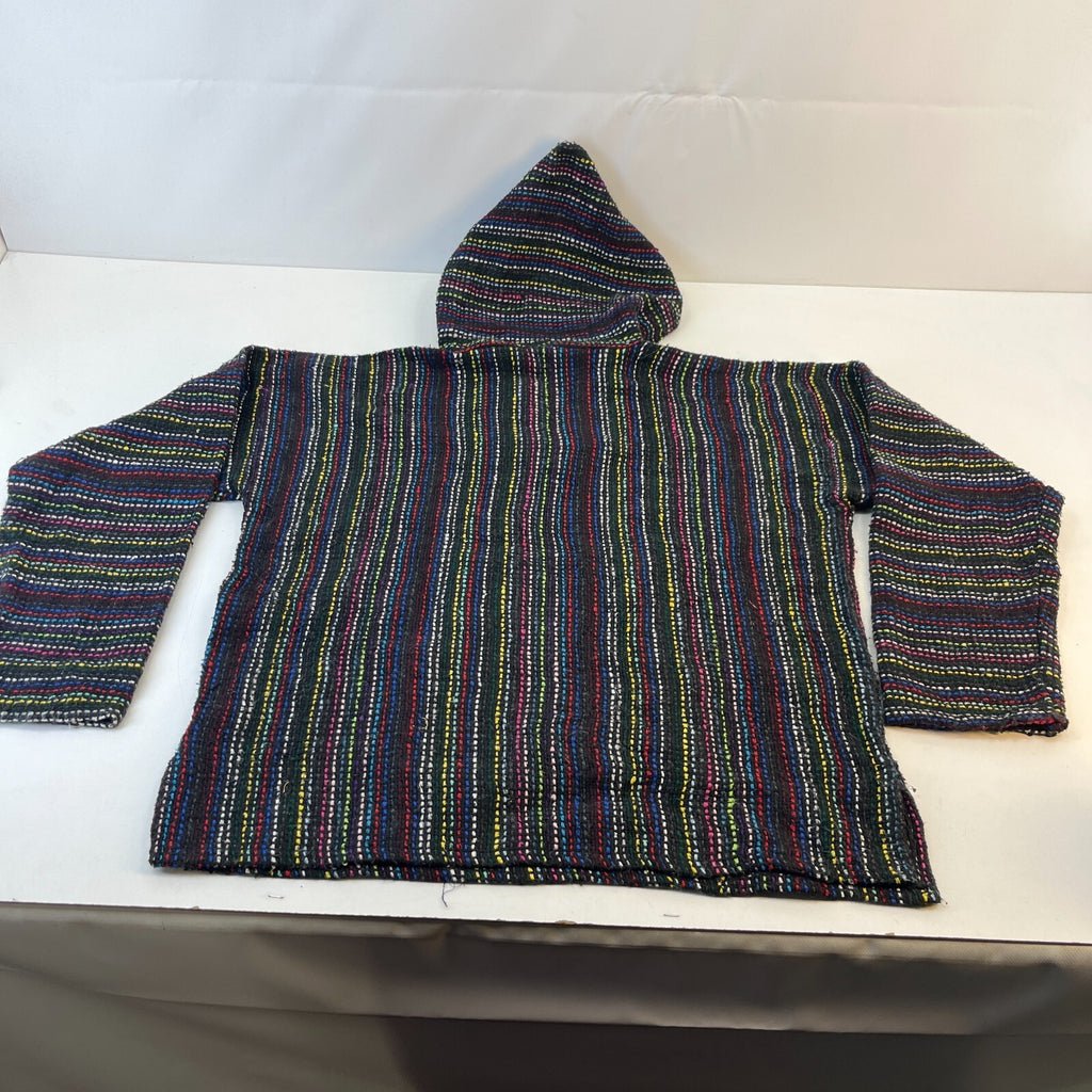 Unisex Genuine Mexican Baja Hoodie Pullover Hippie Festival Multicolour UK L