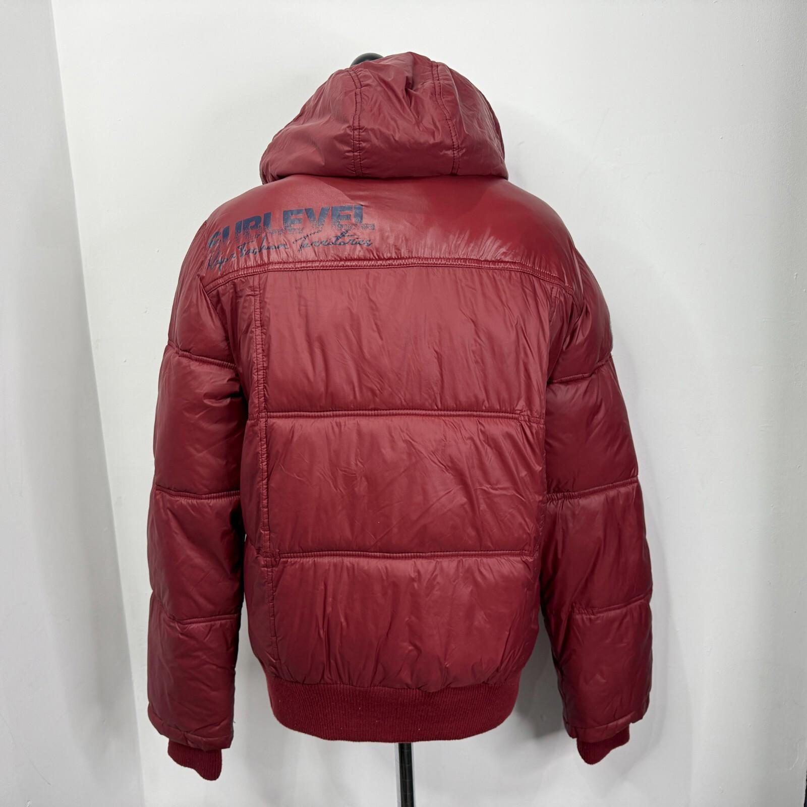 Sublevel Original Collection Men's Gear Chunky Puffer Jacket Terracotta Red L