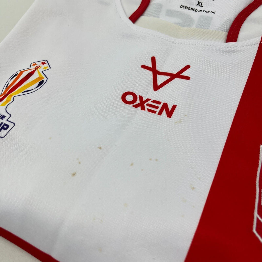 England RL 2021 World Cup Home Shirt Jersey Oxen Betfred Men's XL Rugby League