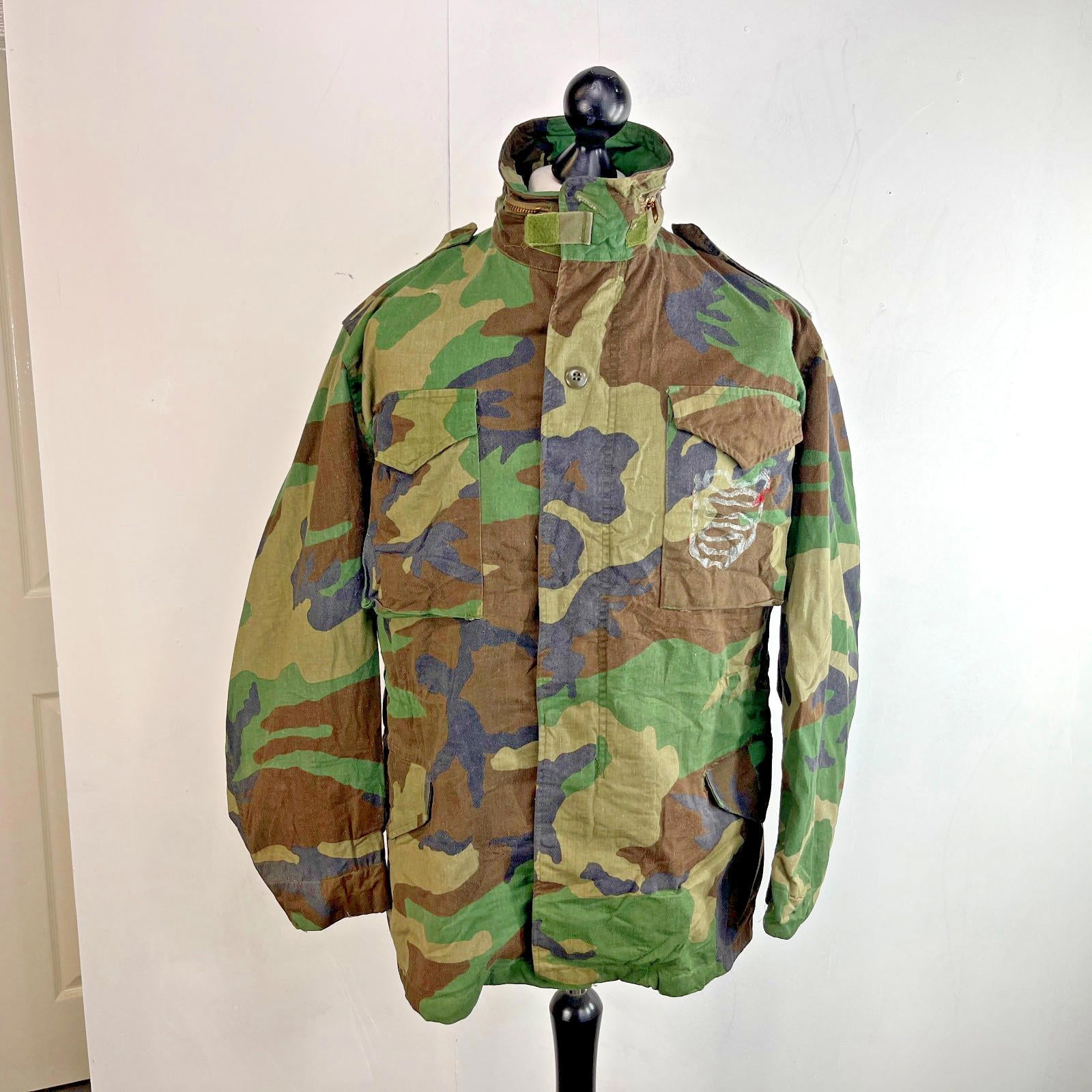 Vintage Issued US Military M65 Jacket Field Camouflage Medium Regular See Detail