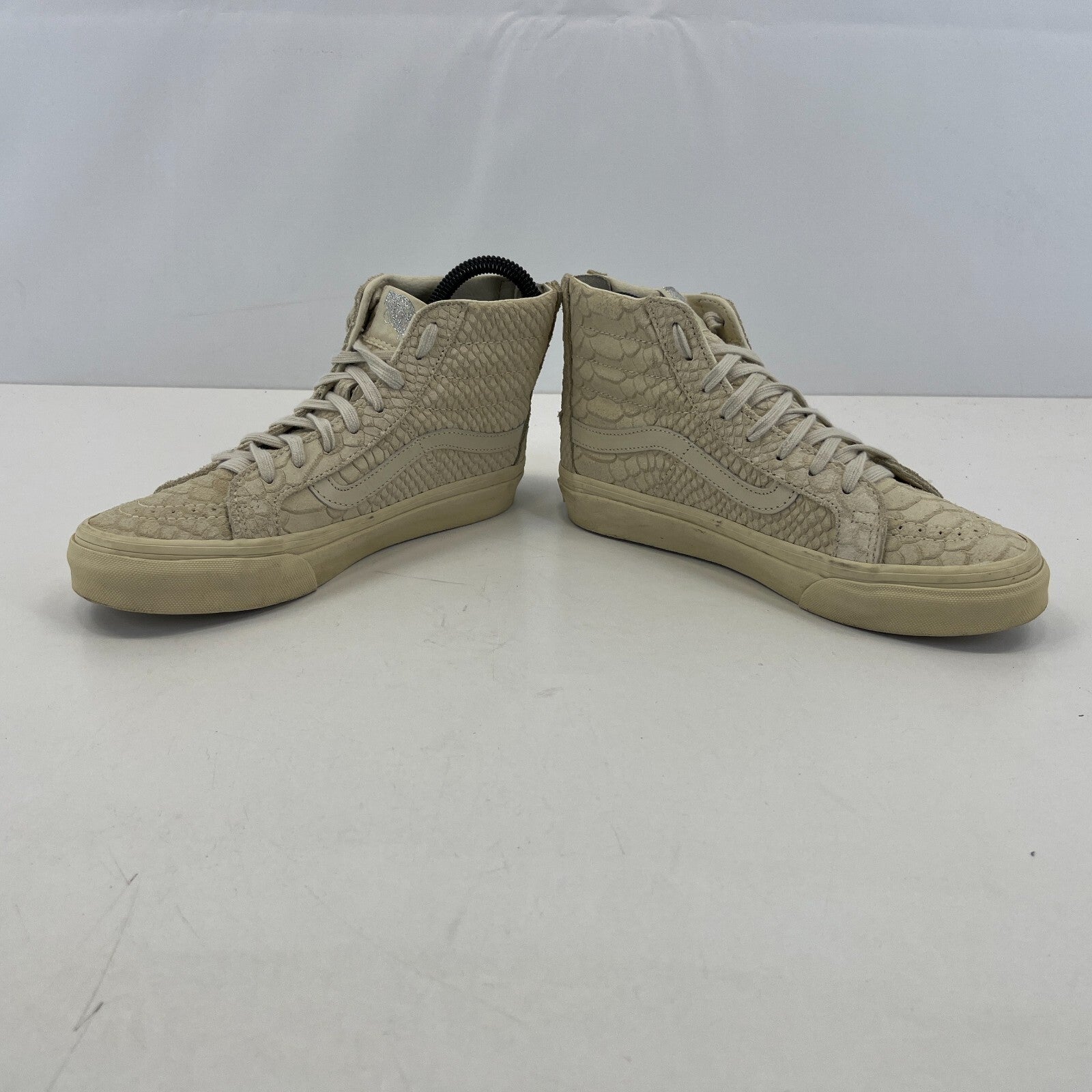 Vans Classic Hi Top Beige Suede Snake Pattern size UK 3.5 EU 36