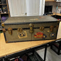 Large Rare Antique Cunard White Star Line Wooden Travelling Trunk Smith's London