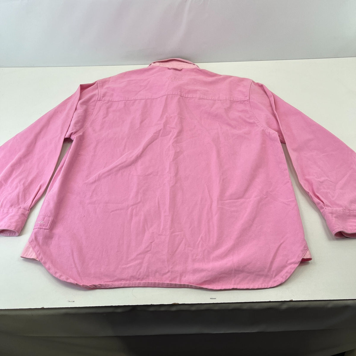 Rydale Men’s Heavy Cotton Pullover Shirt Long Sleeve in Pink size XL