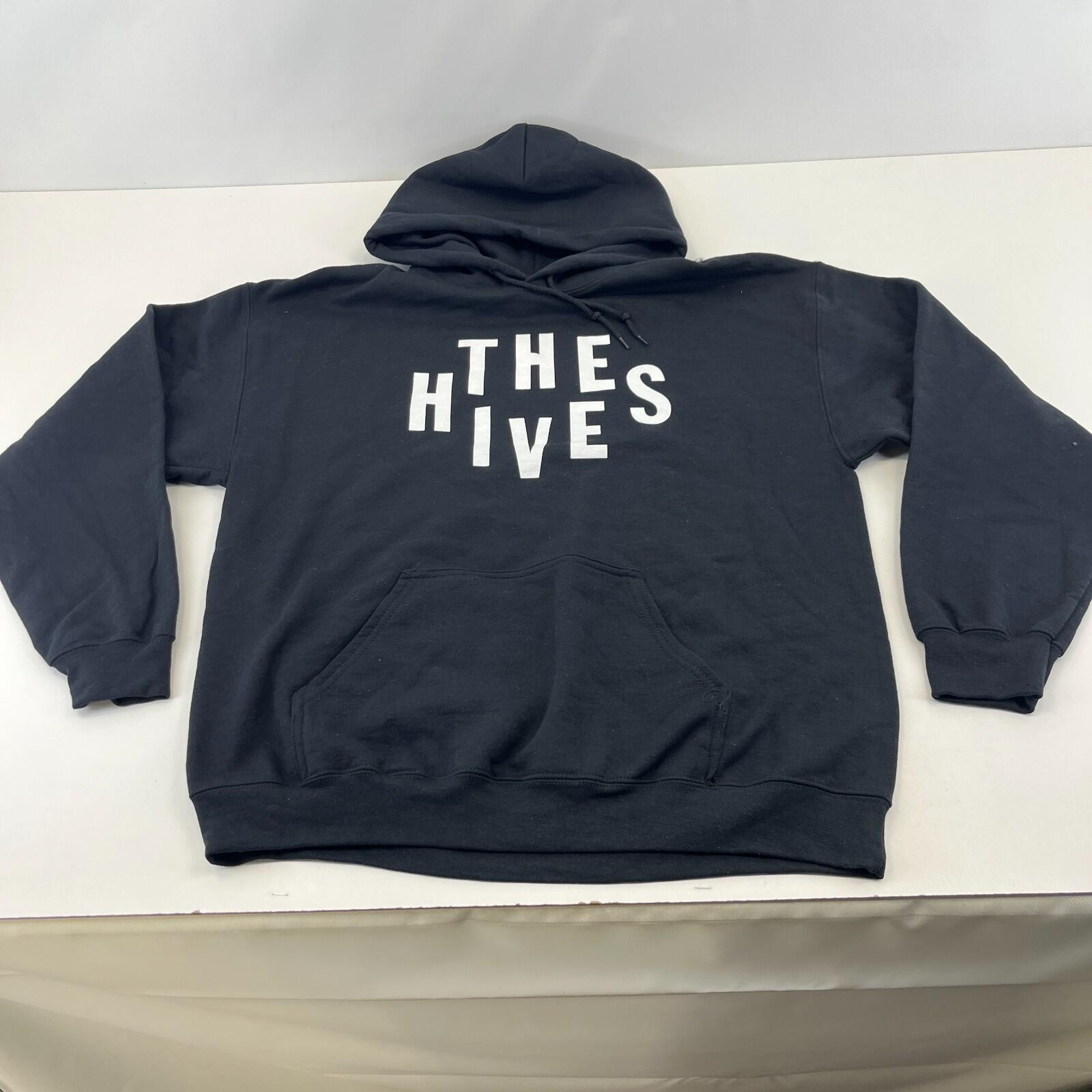 The Hives Men's Black Hoodie with Kangaroo Pocket size Large