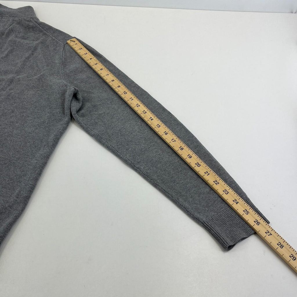 Tommy Hilfiger Mens 1/4 Zip Jumper Sweater XL Grey Funnel Neck