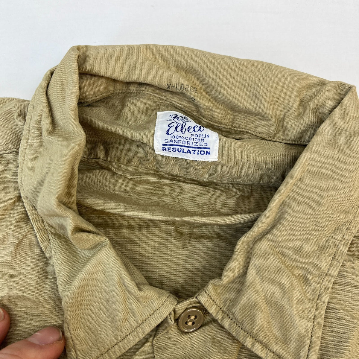 Vintage Elbeco USMC Marines Workwear Twill Shirt Short Sleeve US Military XL