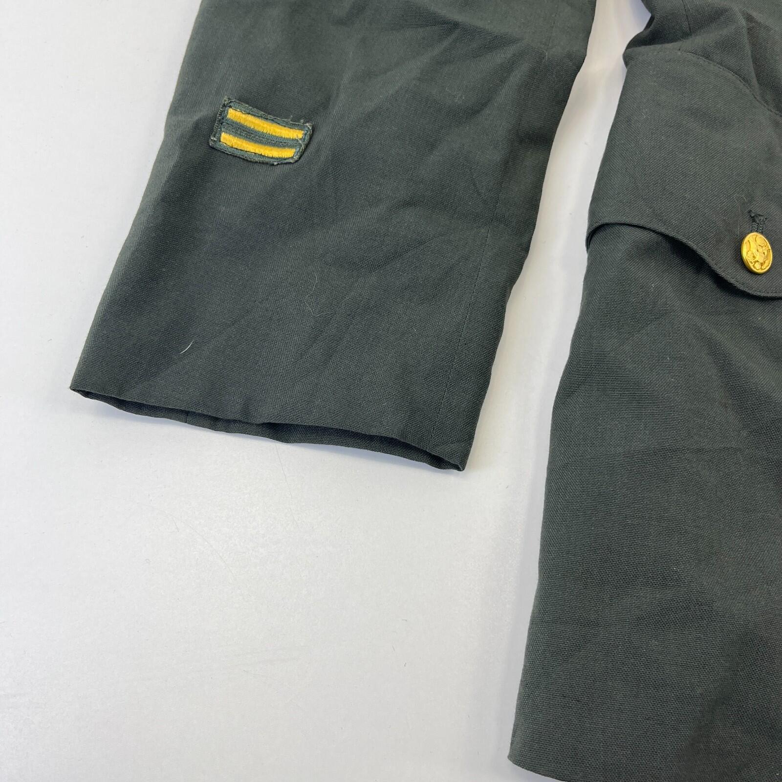 US Army Military Issued AG44 Uniform Jacket Blazer Green with Badges size 36R
