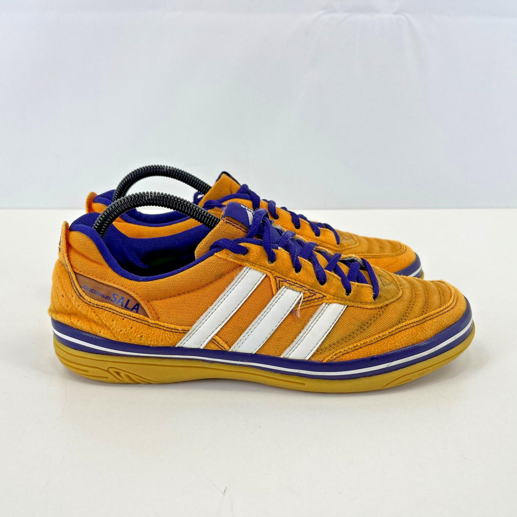 Rare Adidas Janeirinha Sala Indoor Football Trainers Shoes Yellow & Blue UK 7.5
