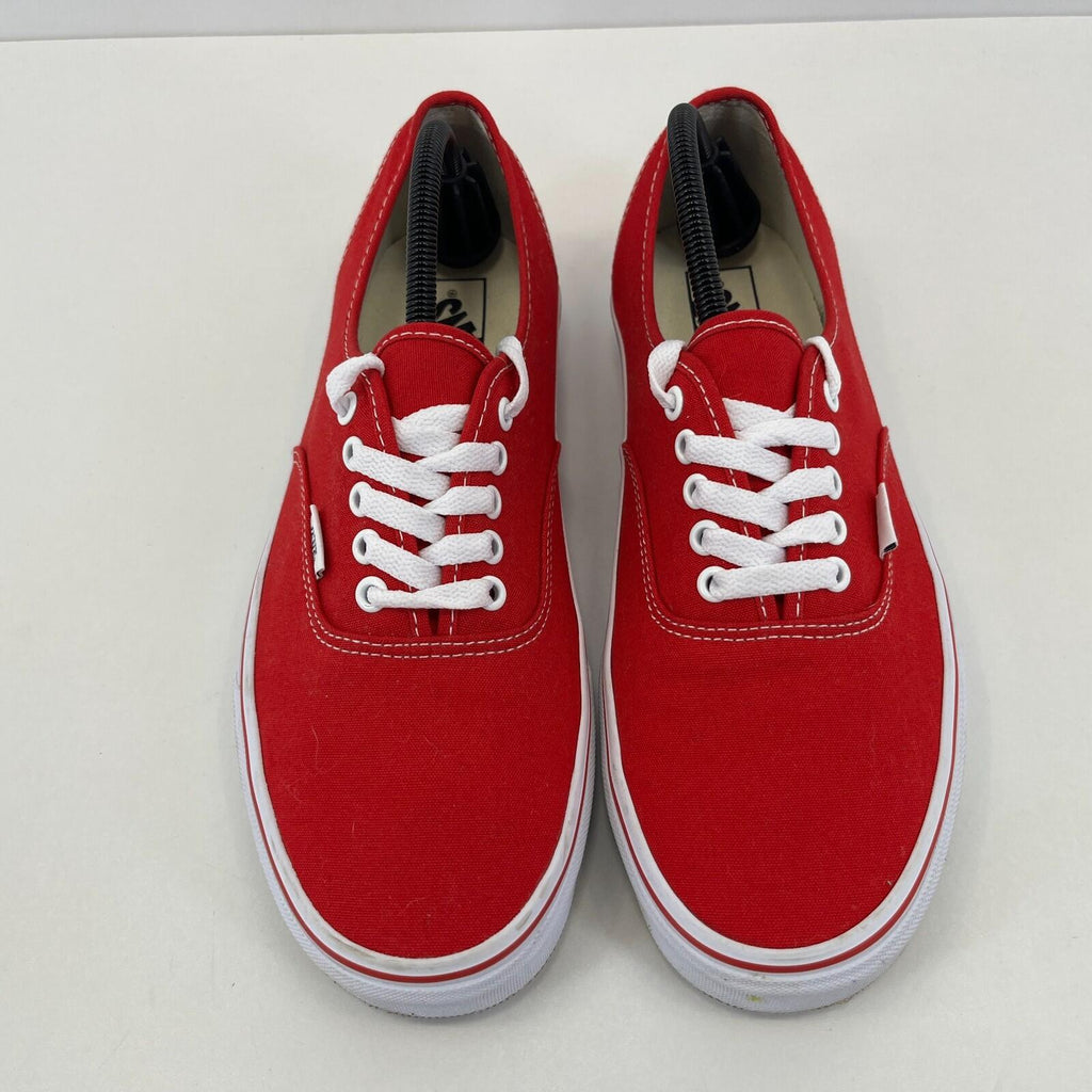 Vans Authentic Lo Skate Trainers Shoes Red Men's size UK 9.5 / EU 44 - Near Mint