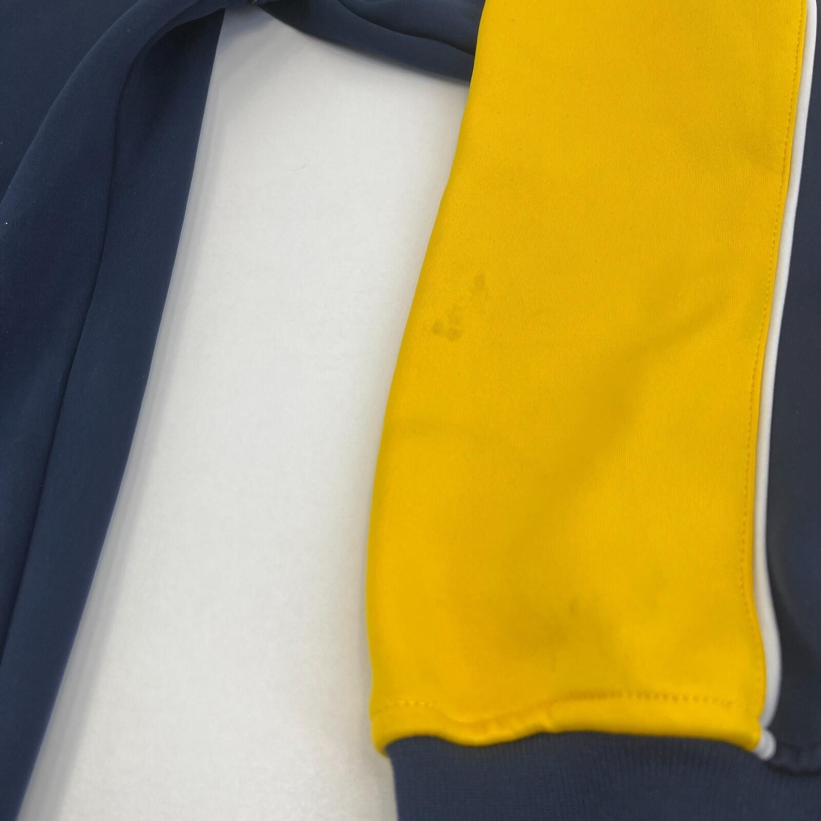 ISC Bradford Bulls Hoodie Rugby Mens size Large Pull Over Blue & Yellow