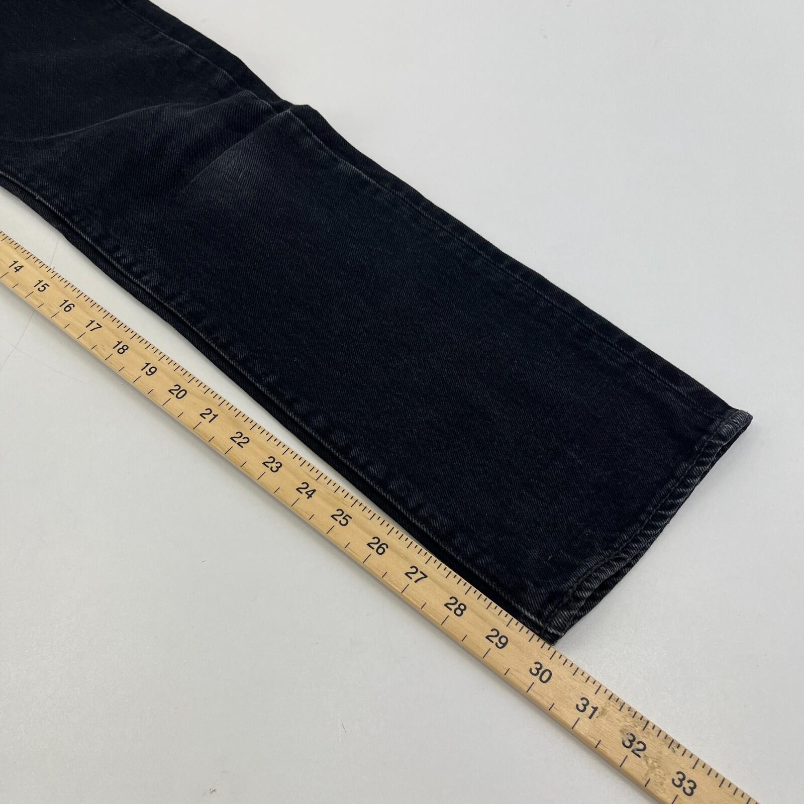 Levi 501 Jeans Black Denim Slim Straight Fit Women's W29" L30"