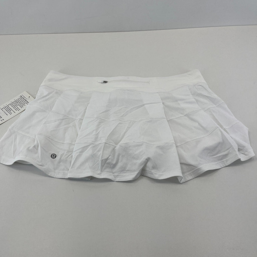 Lululemon Pace Rival MR Skirt Skort White Internal Shorts size US 14 UK 18 BNWT