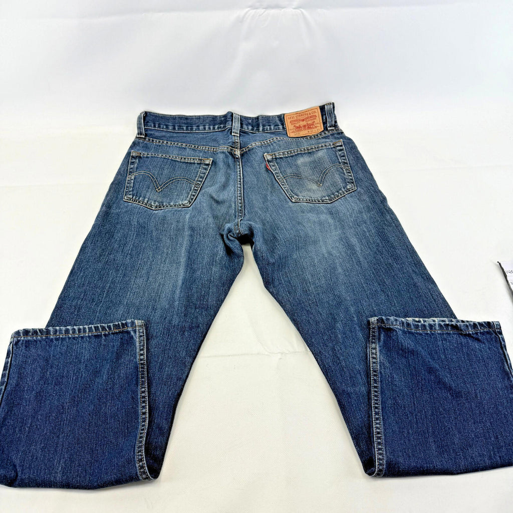 Vintage Levi's 505 Straight Jeans Men's W36" L30" Blue Denim Levi Strauss