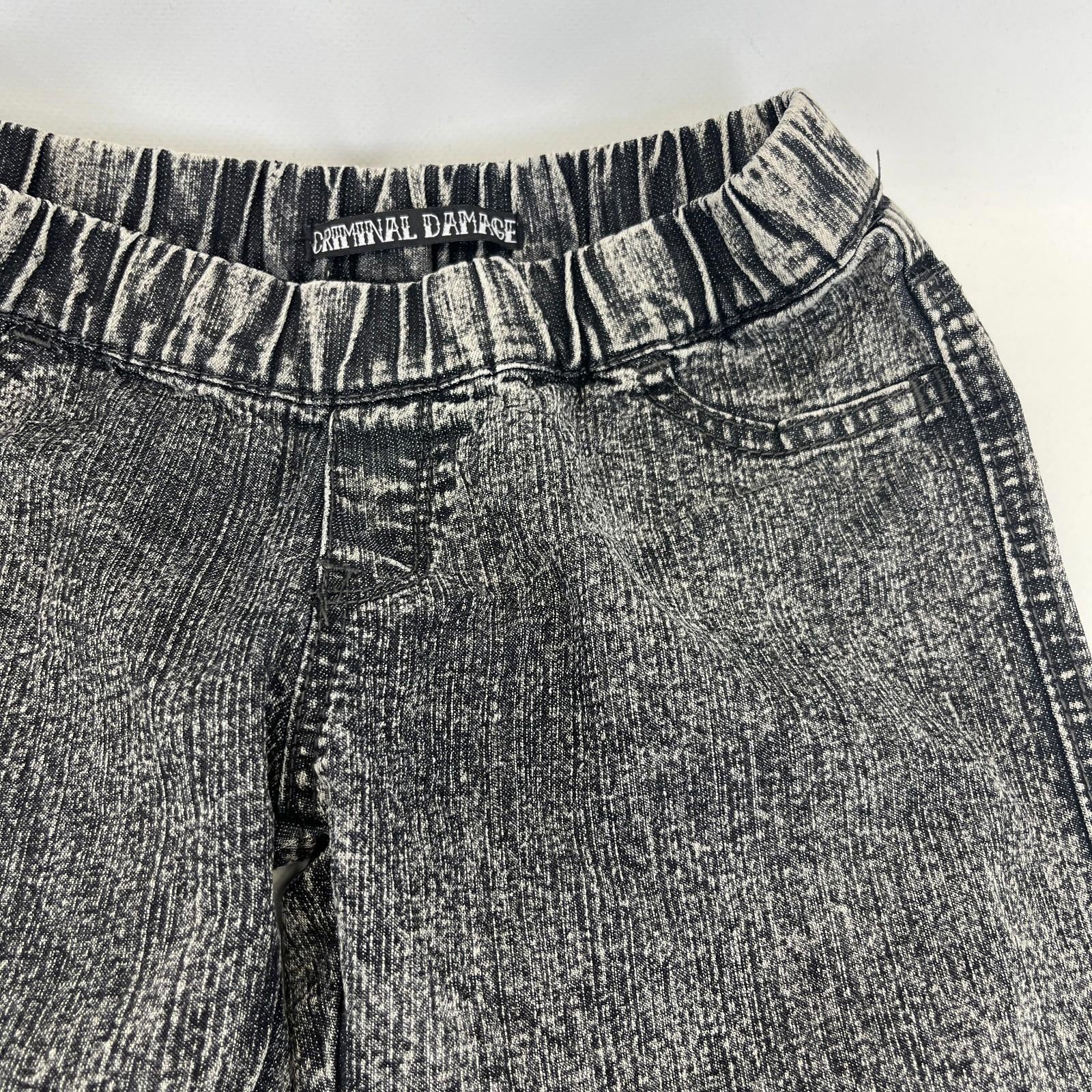 Criminal Damage Black Stonewash Jeggings UK size 6 NWOT